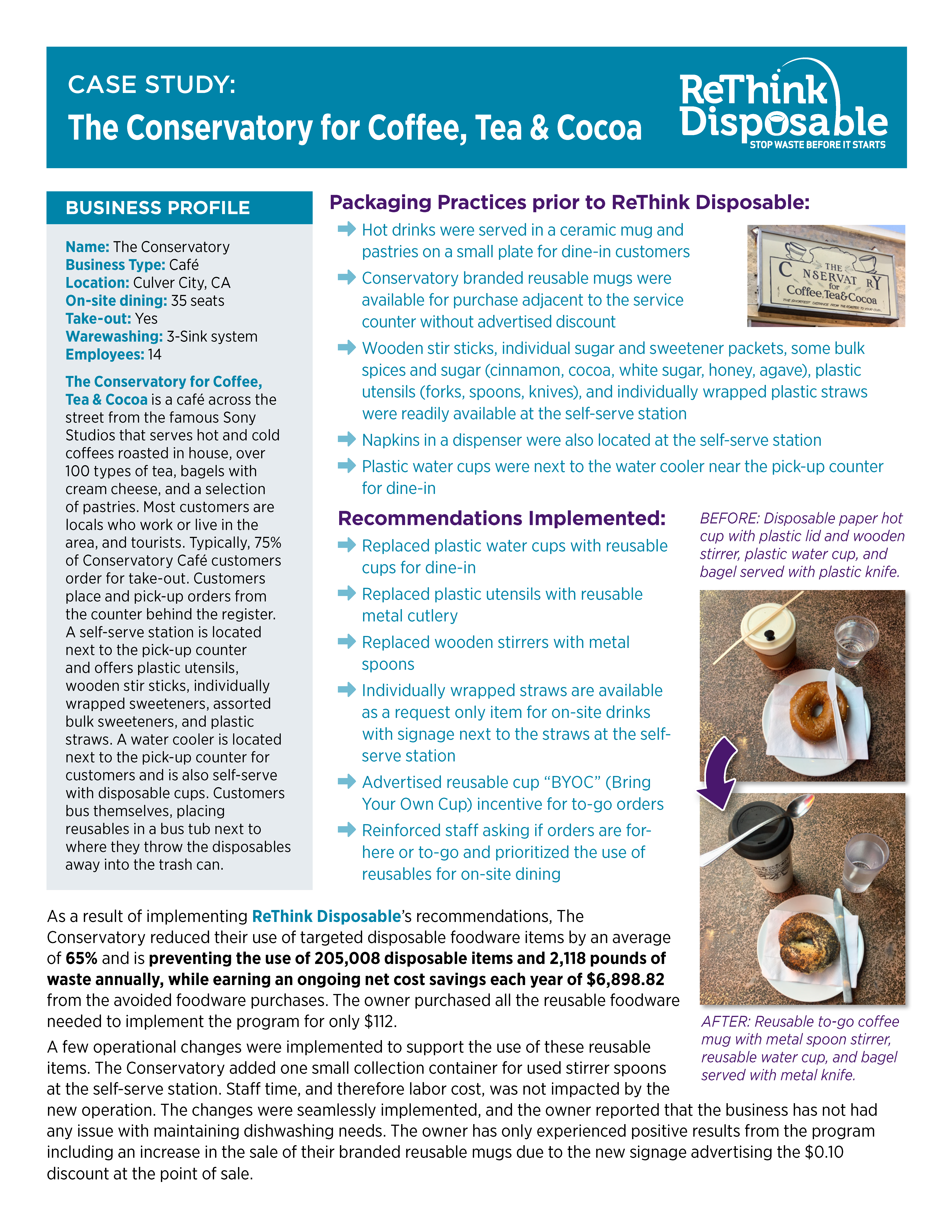 ReThink Disposable Case Study Conservatory Cafe | Page 1