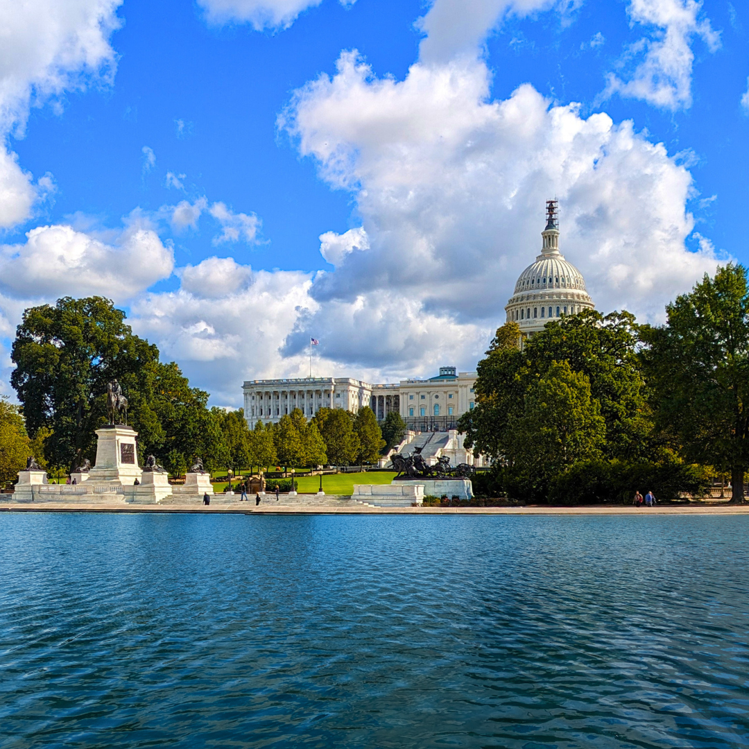 US Congress and reflecting pool. Photo Jen Schlicht