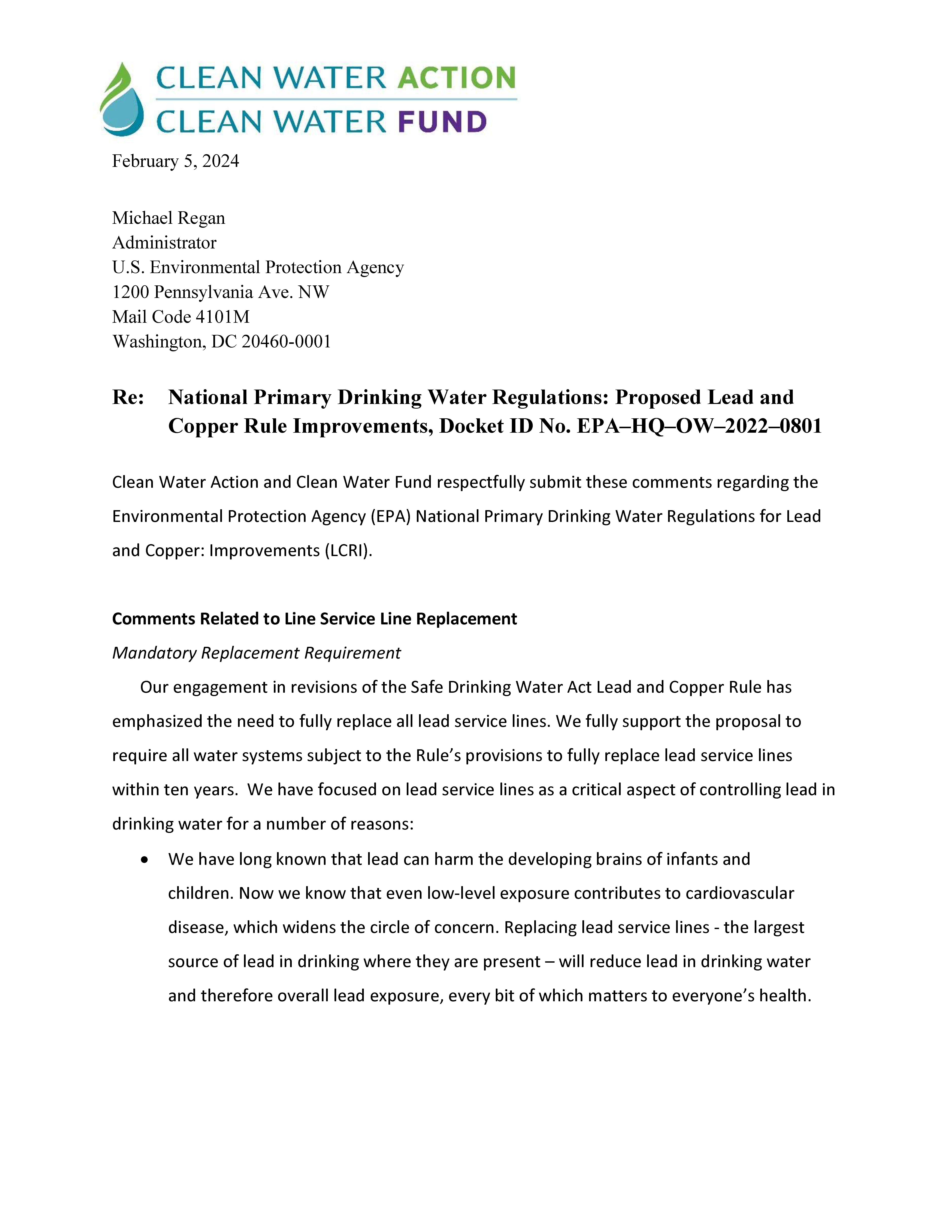 National Primary Drinking Water Regulations: Proposed Lead and Copper Rule Improvements 