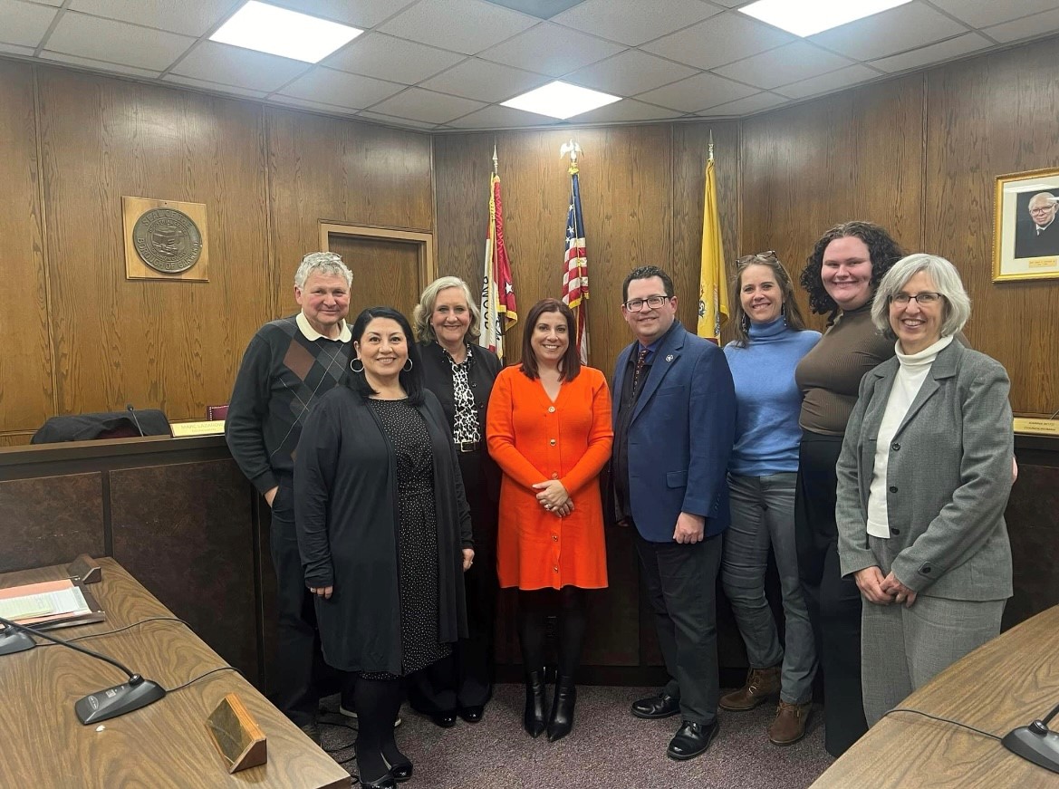 Image of the Borough of Garwood, NJ and Clean Water Action's Amy Goldsmith and Marta Young at the passing of a Skip the Stuff Ordinance