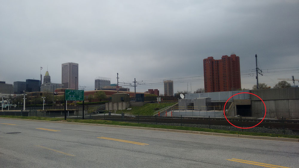 Tunnel entrance - Baltimore. Photo Credit Jennifer Kunze / Clean Water Action