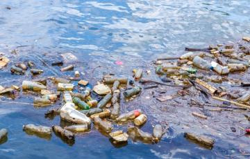 Image of plastic waste in a body of water