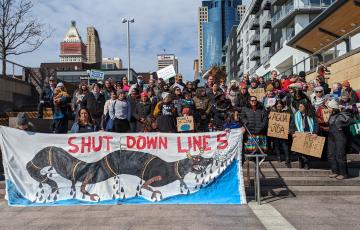 Shut Down Line 5 rally in Cinncinati, OH coinciding with federal court case.