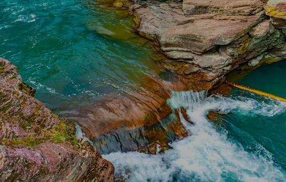 Waterfall near St. Mary's Lake in Glacier National Park